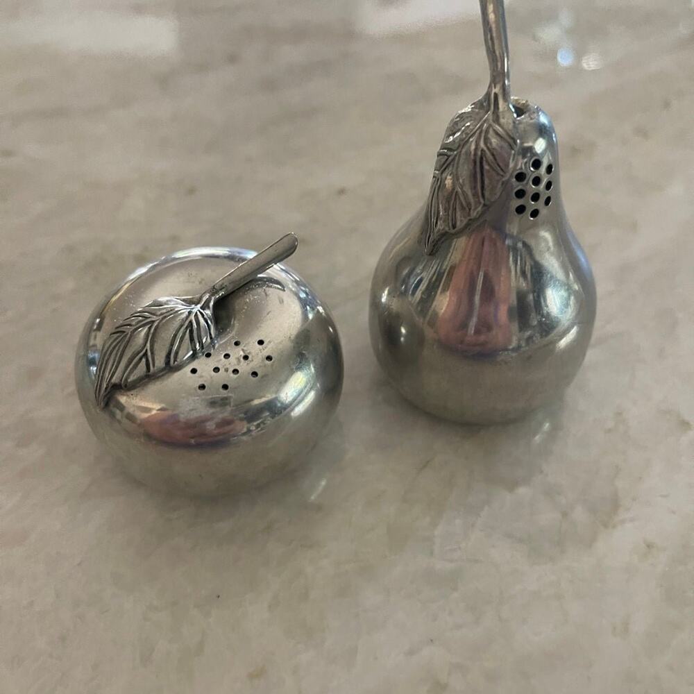 Vintage Kirk Stieff Pewter salt & pepper shakers Lenox